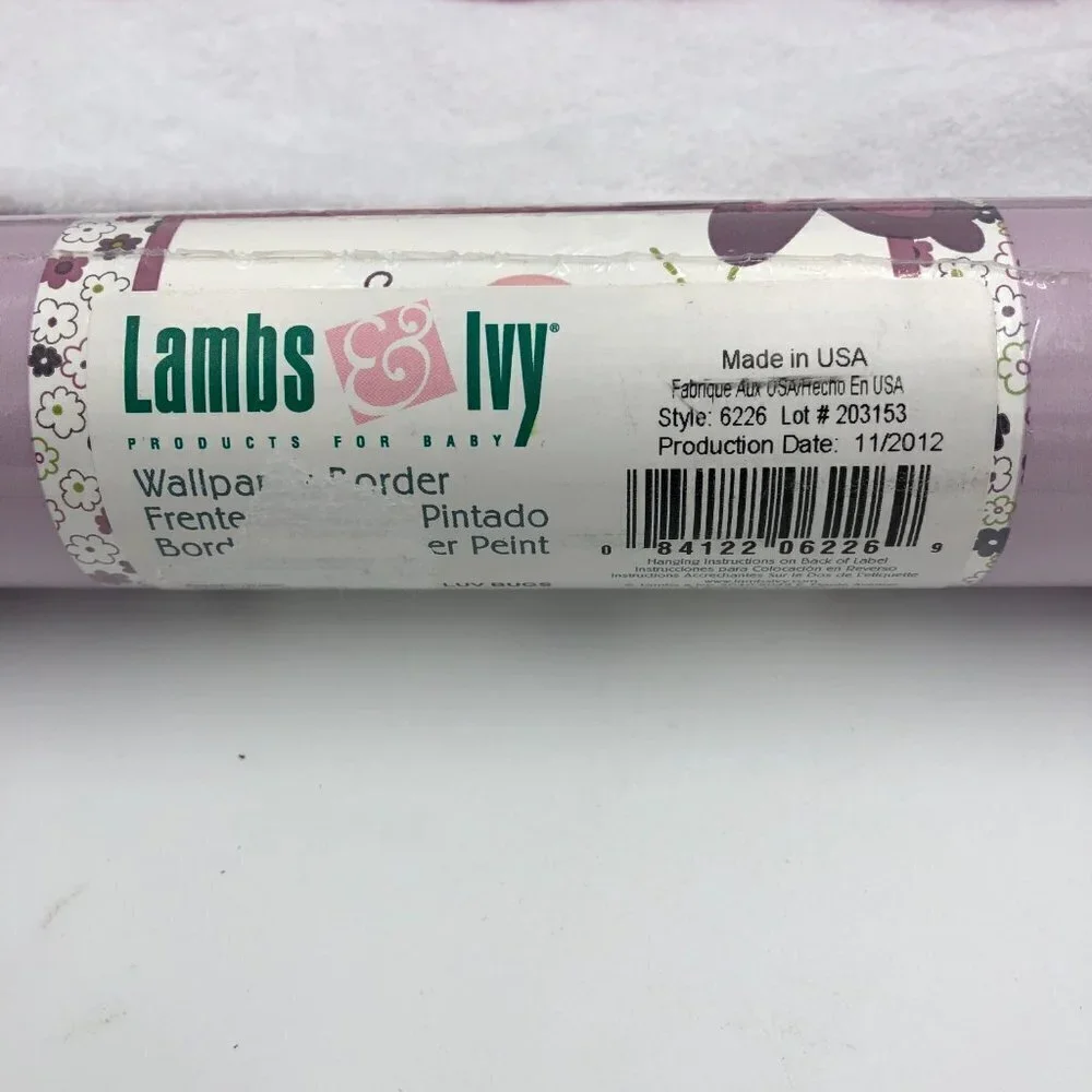 Lambs & Ivy Nursery Window Valance & Wallpaper Border